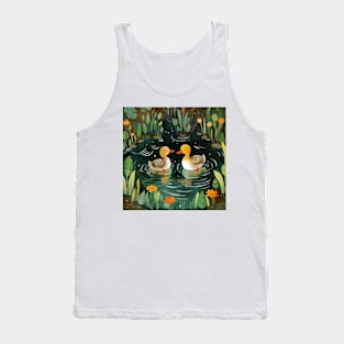 Two duck play in the rivers Tank Top